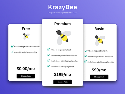 Daily UI 030 - Pricing 030 bee daily design figma pricing typography ui ux vector