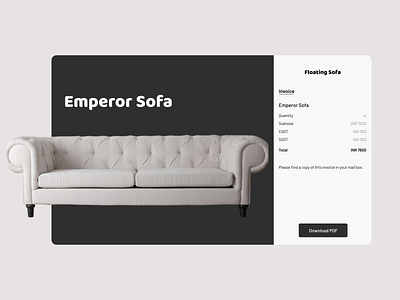 Daily UI 046 - Invoice 046 bill daily figma furniture invoice sofa ui web design