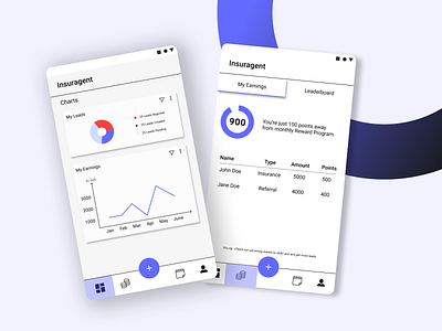 Insuragent - App design app dashboard design figma mobile ui ux