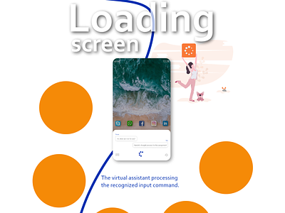 Loadiing screen of Mobile assistant adobe adobe photoshop assistant design illustraion loading mobile troopr ui ux vitual xd