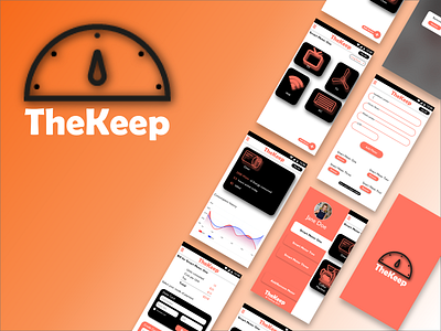 The Keep - Home monitoring system adobe app design home keep logo mobile monitoring phone ui ux xd