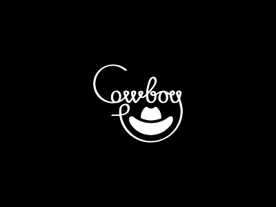 Logo Cowboy cowboy font hat illustration lettering logo type typography vector