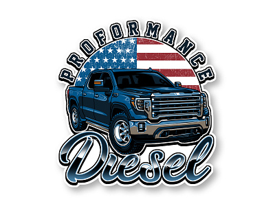 american truck sticker design