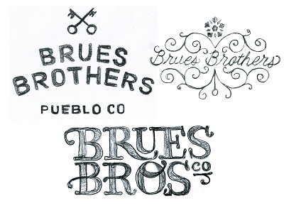 Brues Brothers Logo Exploration