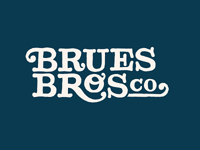 Brues Brothers Wordmark: Finalized beer brewery colorado drawing flourish keys rough draft sketches type typography