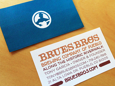 Brues Bros Cards beer card logo print typography
