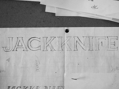 Jackknife Sketches: 3 custom exploration illustration jackknife oregon portland script simple sketch typography