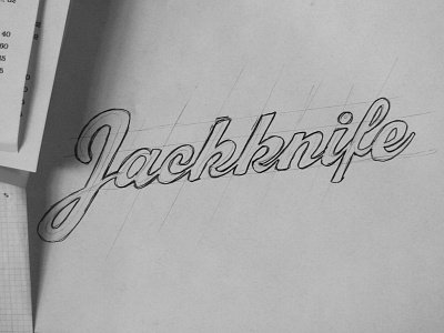 Jackknife Sketches: 8 - Script Concept custom exploration illustration jackknife oregon portland script simple sketch typography