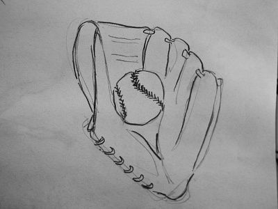 Jackknife Sketches: 8 baseball custom exploration glove illustration jackknife oregon portland script simple sketch typography
