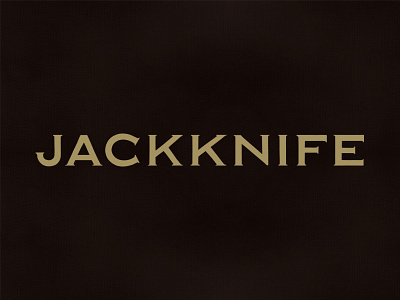 Jackknife Marks: Custom Copperplate bar jackknife logo oregon portland simple typography