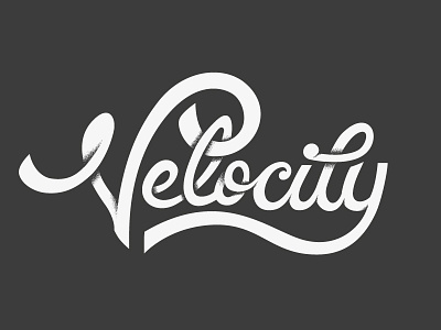 Velocity Script Concept cycling hand lettering illustration lettering script type