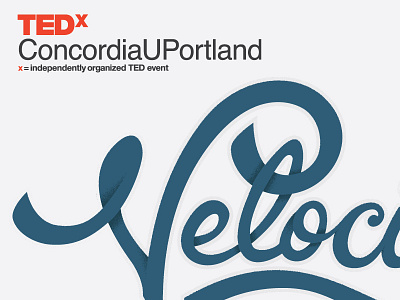 Velocity Script + Tedx cycling hand lettering illustration lettering script type