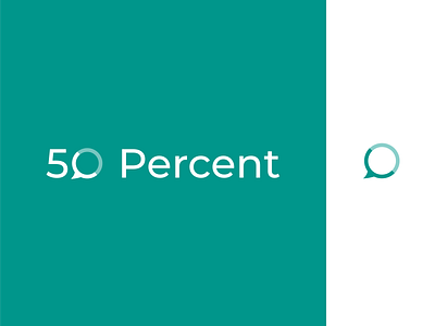 logo design for 50 Percent branding logo