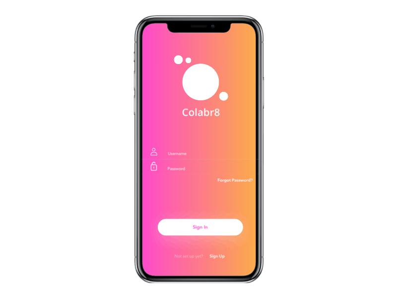 Colabr8 App design app interaction design ux ui