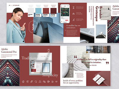 Stylescape / Moodboard Template 05 brand design brand identity branding branding and identity carousel design process graphic instagram layout layoutdesign logo logo design moodboard proposal stylescape template