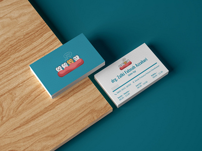 Dentist Name Card branding design illustration typography