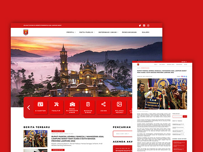 Redesign Website Lampung Barat Regency branding design government redesign typography ui uiux user interface ux website