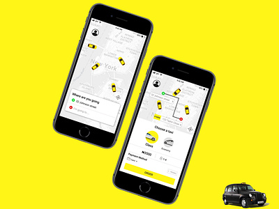 UI design for Cab Ordering System