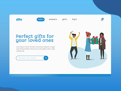 Gift Store branding design figma illustration ui webdesign