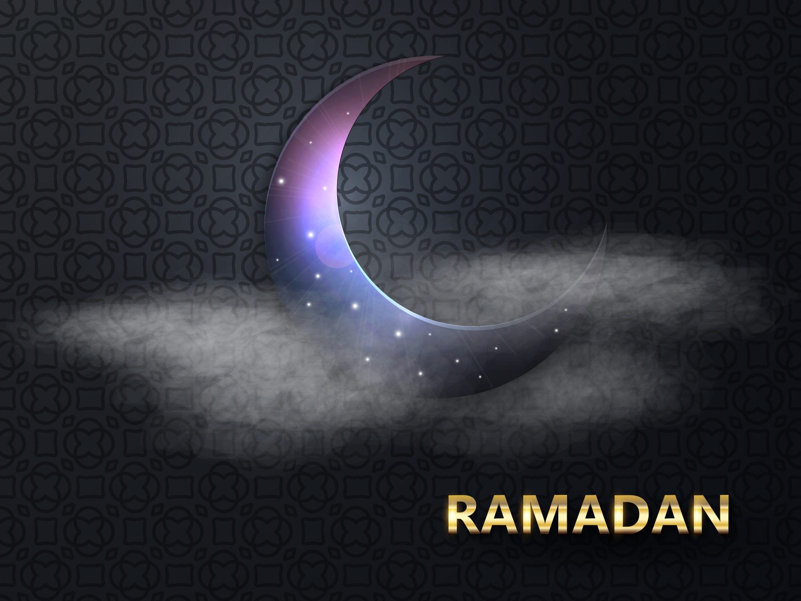 Muslim feast of the holy month of Ramadan Kareem.Full moon night by