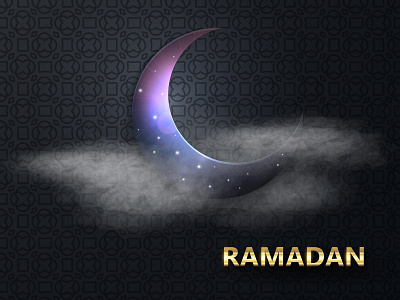 Muslim feast of the holy month of Ramadan Kareem.Full moon night