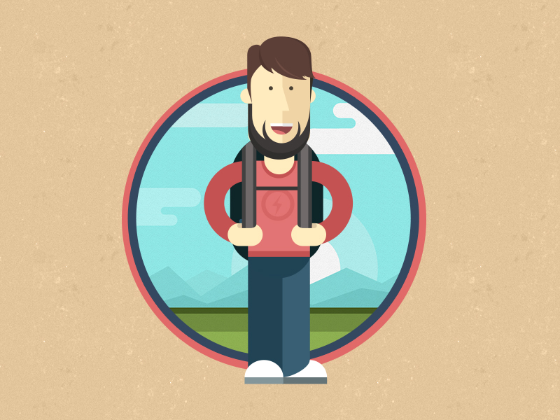 Tourist by Denis Sychev on Dribbble