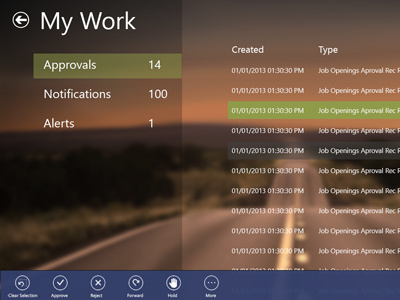 Win8 Modern UI, My Work