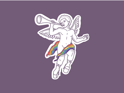 Pride Angel angel branding drawing gaypride icon illustration logo pride
