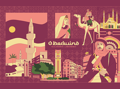 O Beduíno | The Bedouin arabic arabic logo bedouin beirut branding branding and identity camel illustration lebanon restaurant visual identity