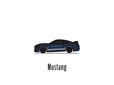 Ford Mustang Icon car ford ford mustang icon illustration illustrator logo mustang vector