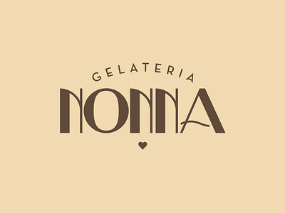 Gelateria Nonna branding design gelateria gelato ice cream letter logo lettering logo logotype logotypedesign typography
