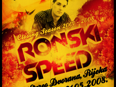 Ronski Speed at Stereo Dvorana, Rijeka design dtp flyer flyer design poster typography