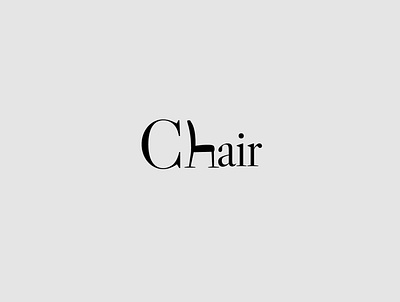 Logotype 01 | Chair design flat icon illustration illustrator lettering logo minimal typography vector