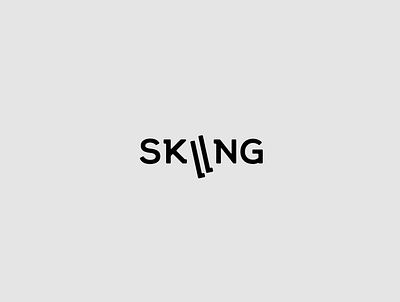 Logotype 02 | Skiing design flat icon illustration illustrator lettering logo minimal typography vector