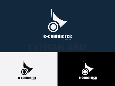 Unique Flat E commerce Logo By Tahsan Arif animation branding creative logo e commerce e commerce e commerce design flat logo logo design logotype tahsan arif typography ui vector