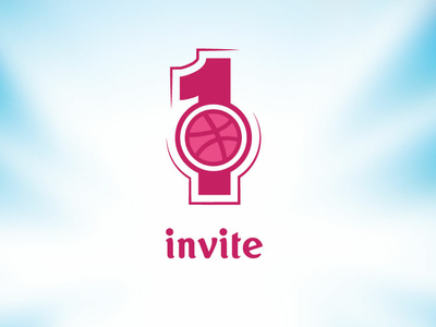 1 Dribbble invite animation app apps design branding design dribbble dribbble best shot dribbble invites e commerce icon illustration invite design invite friends logo logo 3d logo design ui ux web website