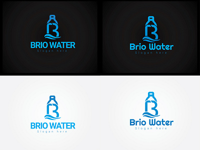 water bottle company logo animation app blue brand branding design e commerce flat icon logo logo design logotype minimal ui ux vector water bottle water bottle logo web website
