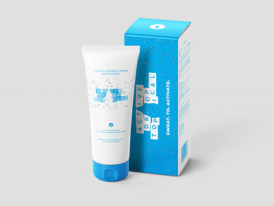 Active Drop Topical Packaging branding logo minimal branding package design