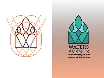 Waters Avenue Logo Process branding design logo monoline