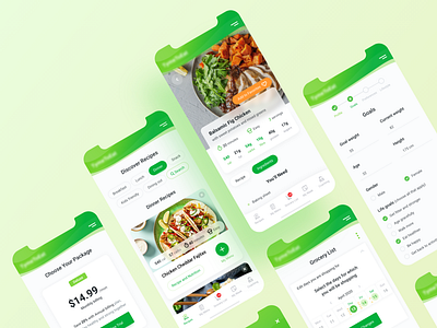 Nutrition Web App 🌿 cooking diet grocery list nutrition responsive design ui design uiux ux design web app website design