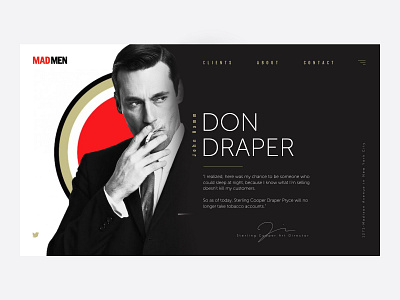 Don Draper design don draper mad men ui web webdesign webdesigner website