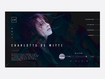 Charlotte De Witte design graphic design interface layout logo music music app music artwork techno ui ux web webdesign webdesigner website