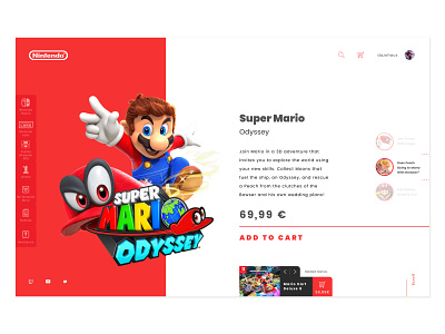 Nintendo branding design games nintendo super mario ui ux videogames web webdesign webdesigner website