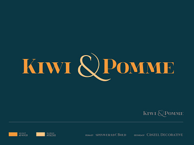 [branding] Kiwi&Pomme branding design logo logotype typography vector