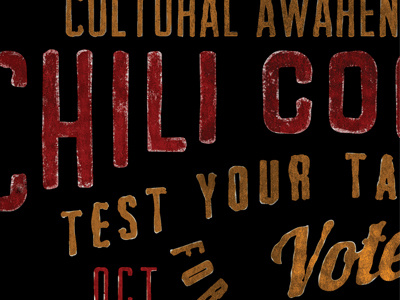 Chili Cook-Off Type treatment WIP chili type typography