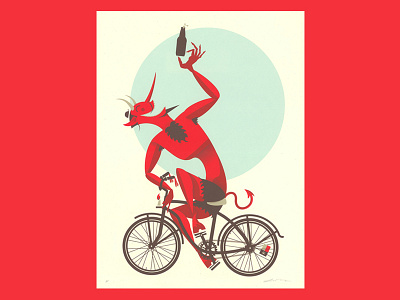 ArtCrank Poster Store is LIVE! 2nd edition artcrank bike devil poster screenprint