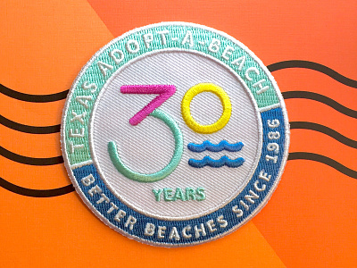 30 Year Patch adopt a beach ocean texas