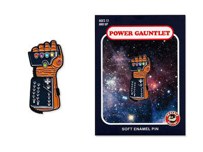 Power Gauntlet enamel pin