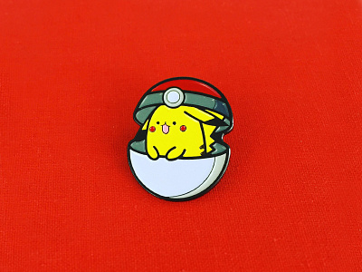 Little Friend enamel pin cute stuff enamel pin grackledistro illustration parody pikachu pokemon