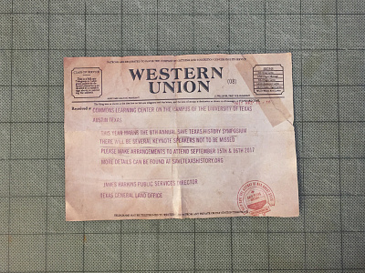 WWII Symposium fake telegram prop telegram wwii